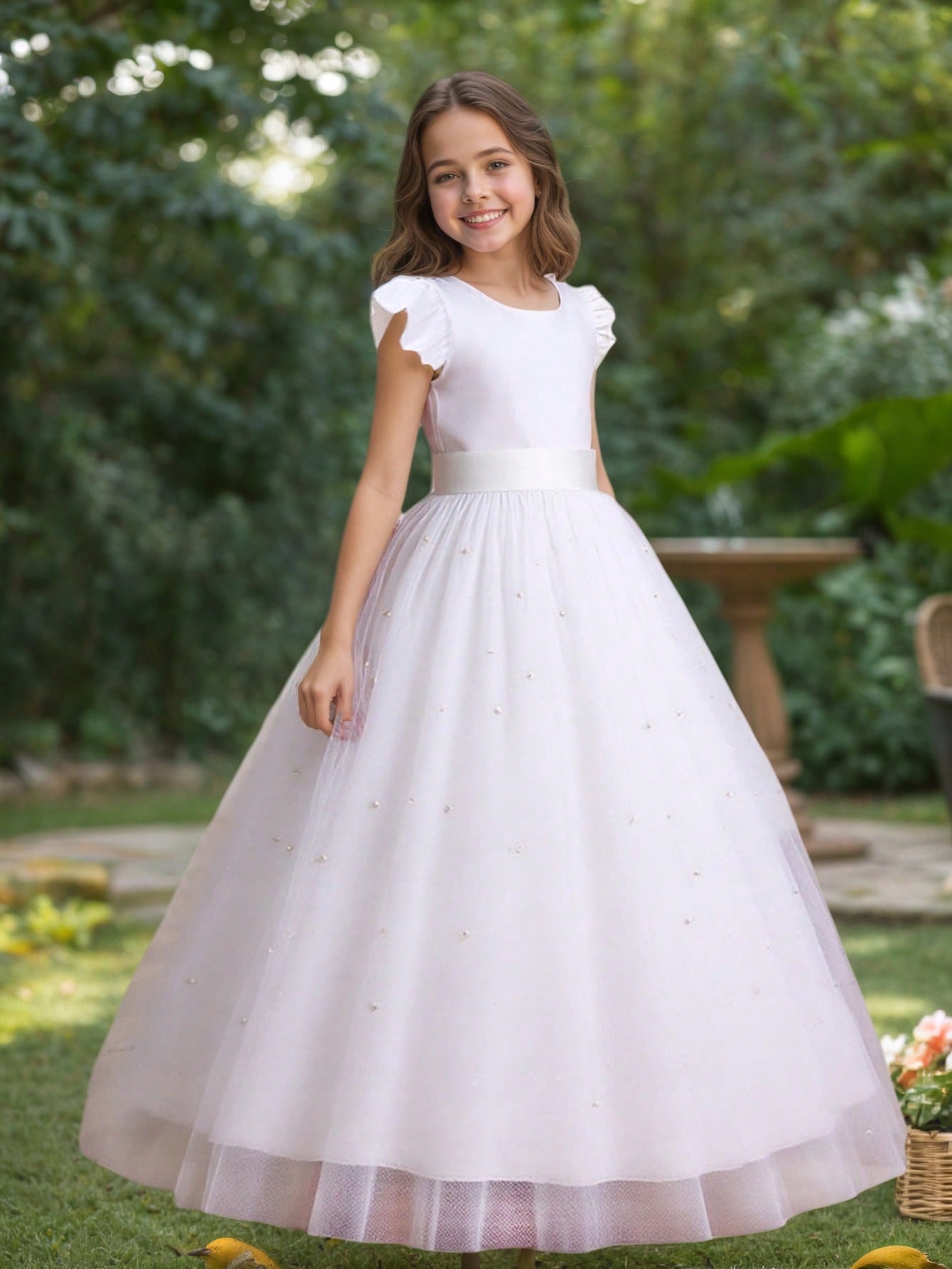 Baby Z Clothing - Summer Girl Flower Birthday Tulle Dress