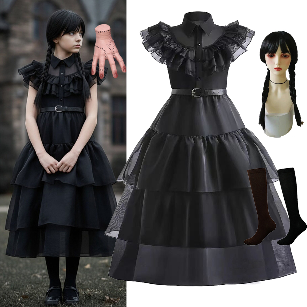 Baby Clothing Size - Girls Halloween Cosplay Gothic Dress Wed