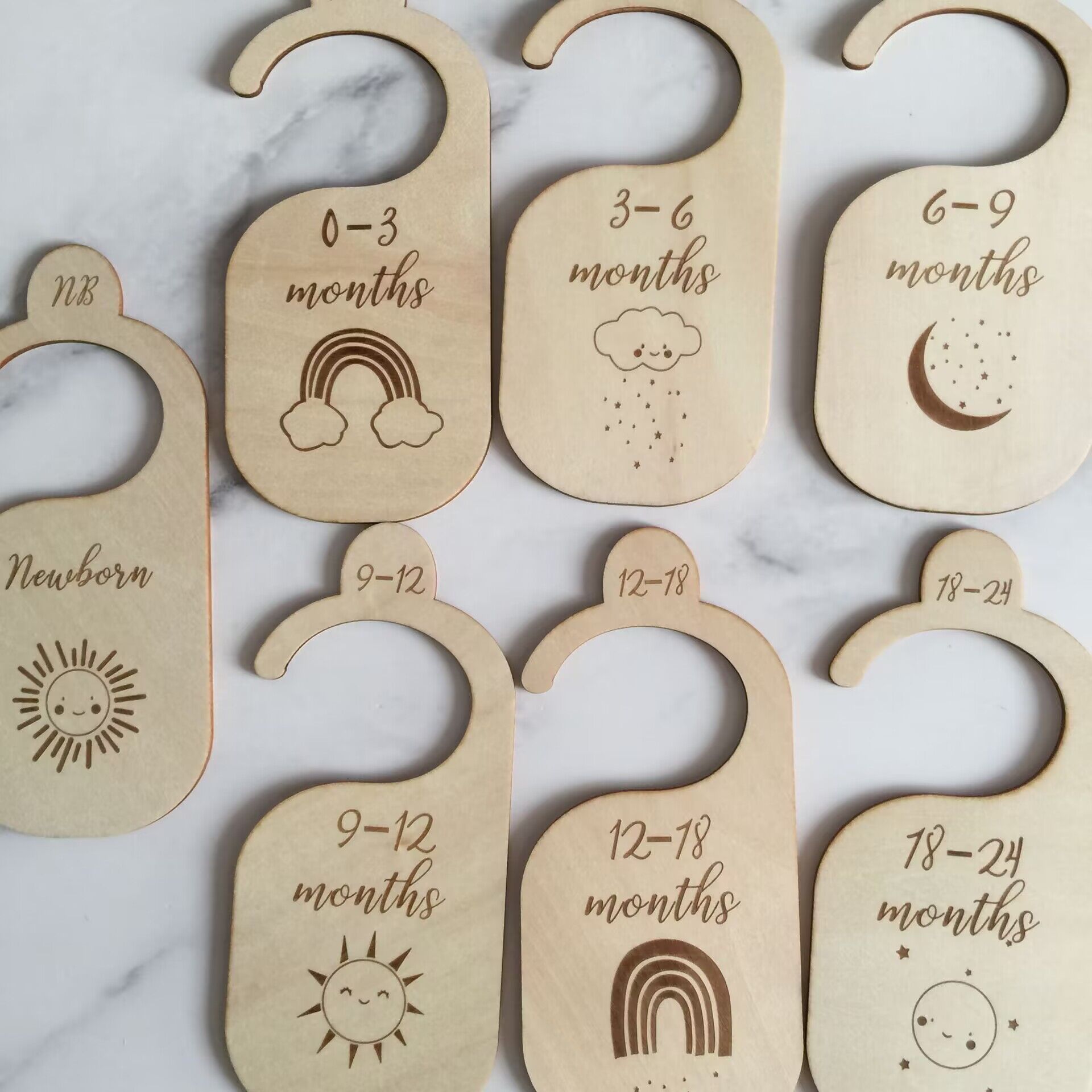Wooden Baby Closet Size Divide - Baby Clothing Hanger Dividers review and price