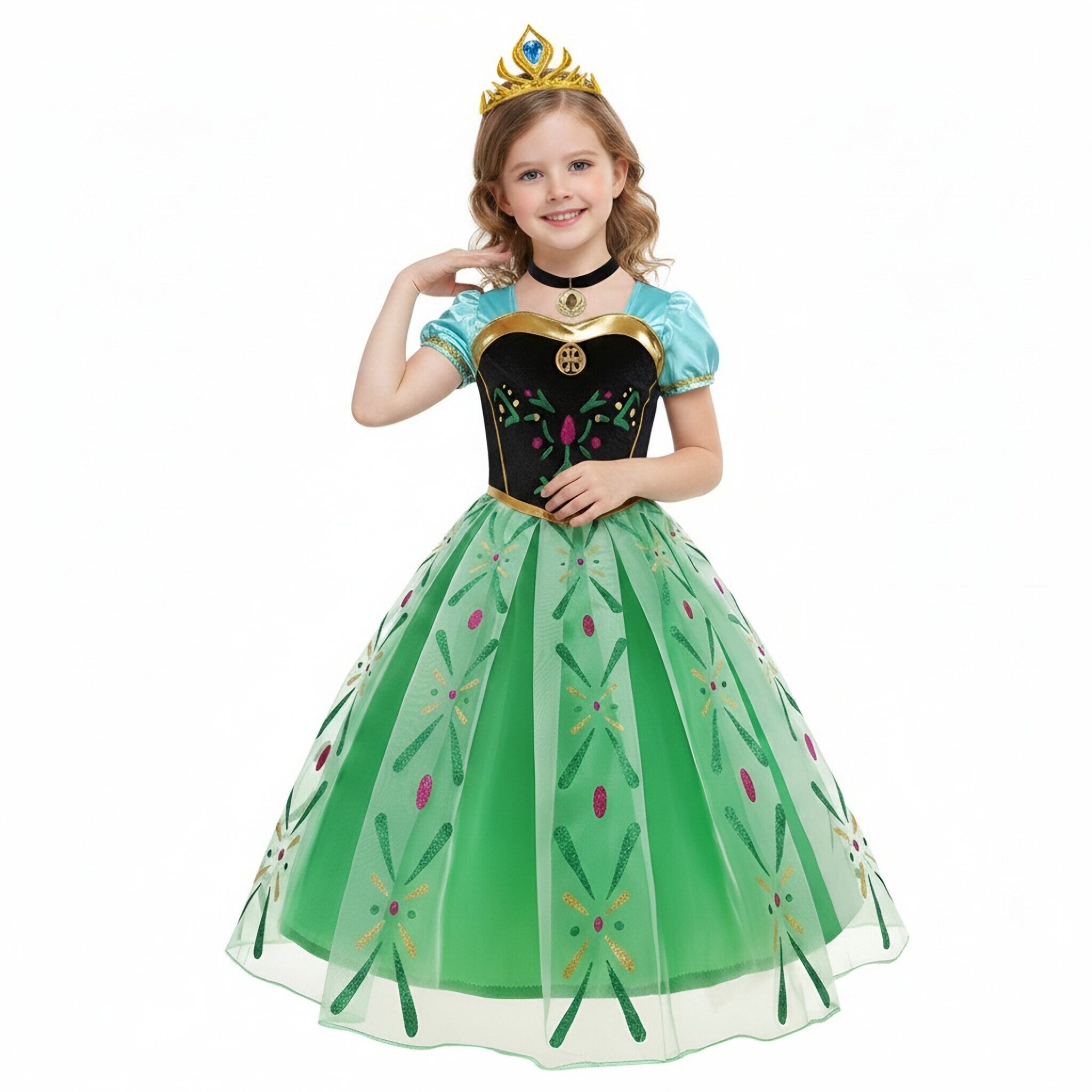 Girls Cosplay Anna Costume Ves - Baby Clothing Size review and price