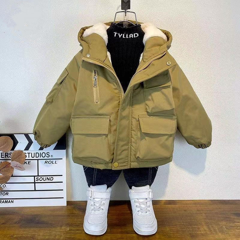 Kids Boys Plush Warm Jacket Ho - Baby X Clothing review and price