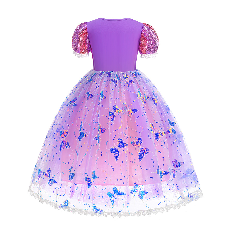 Girl Rapunzel Dress LED Light  - Baby Clothing Size review and price